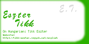 eszter tikk business card